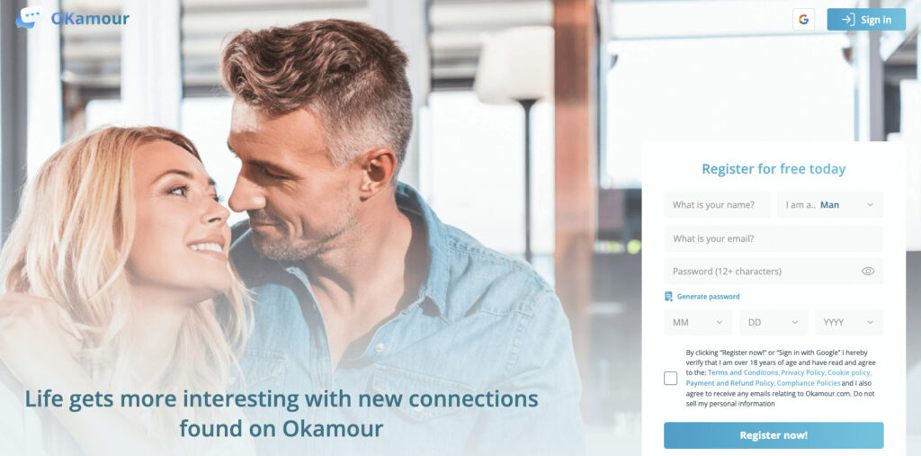OKamour main page